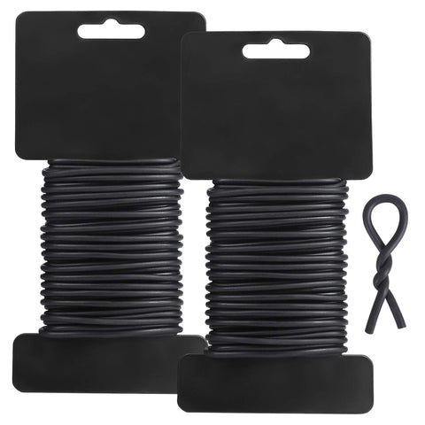 Tenn Well Garden Ties close-up with soft rubber coating protecting stems during tying.