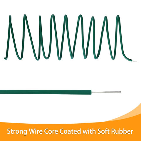 3.5 mm diameter wire supports vines without damage.