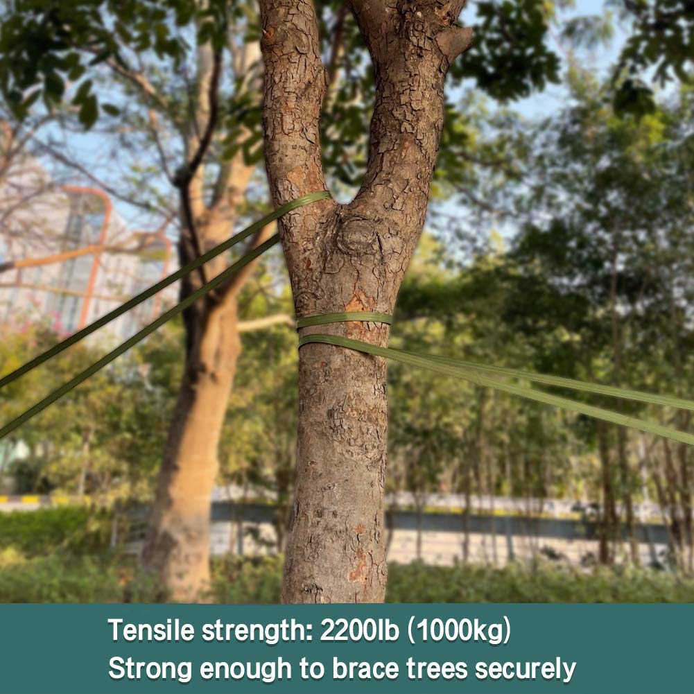 Tenn Well weather-resistant nylon tree strap distributes pressure to trunk.