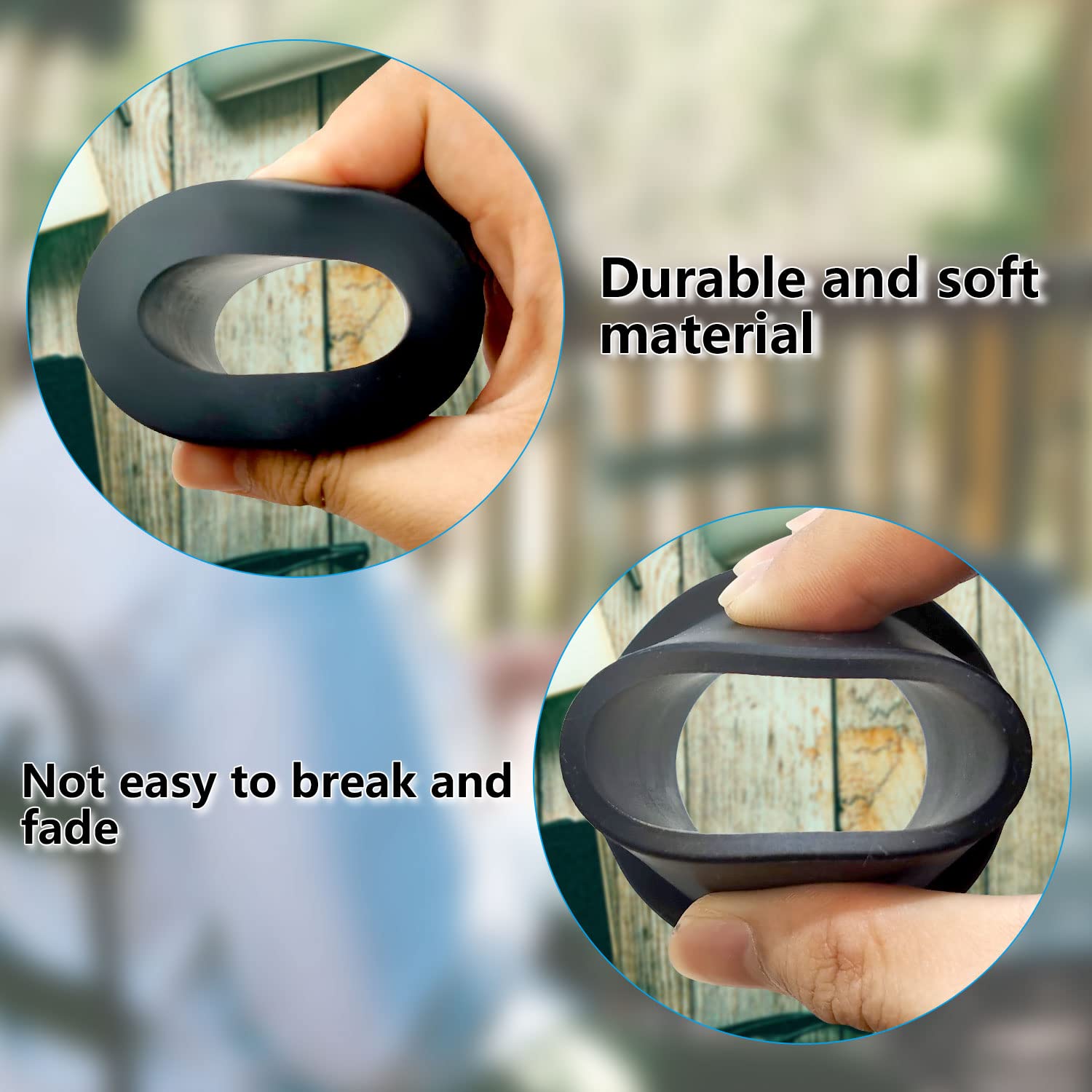 Tenndar rubber shim shows thick silicone for durable, easy to clean umbrella stabilization