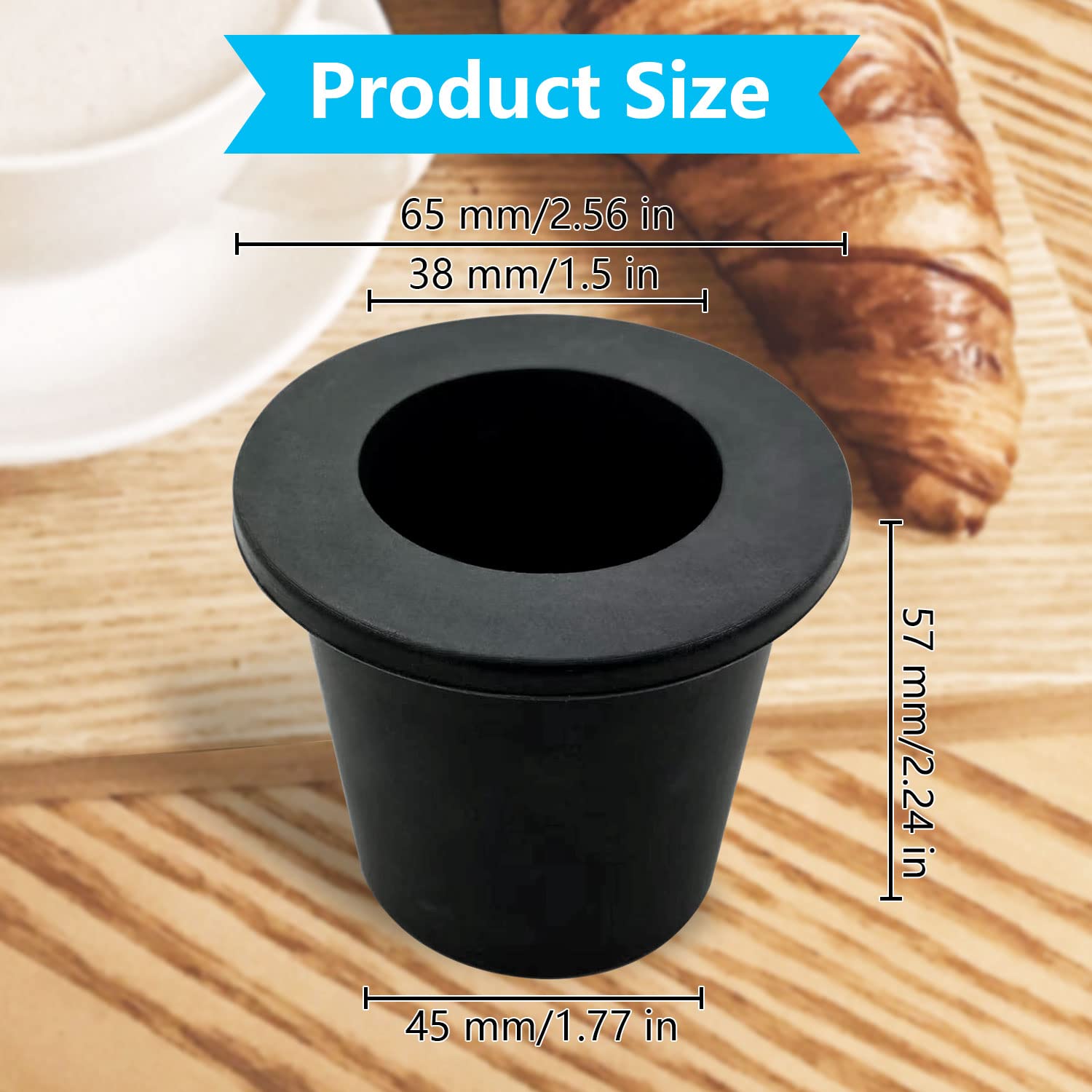 Tenndar cone wedge holder on a table hole for enhanced stability during outdoor shade