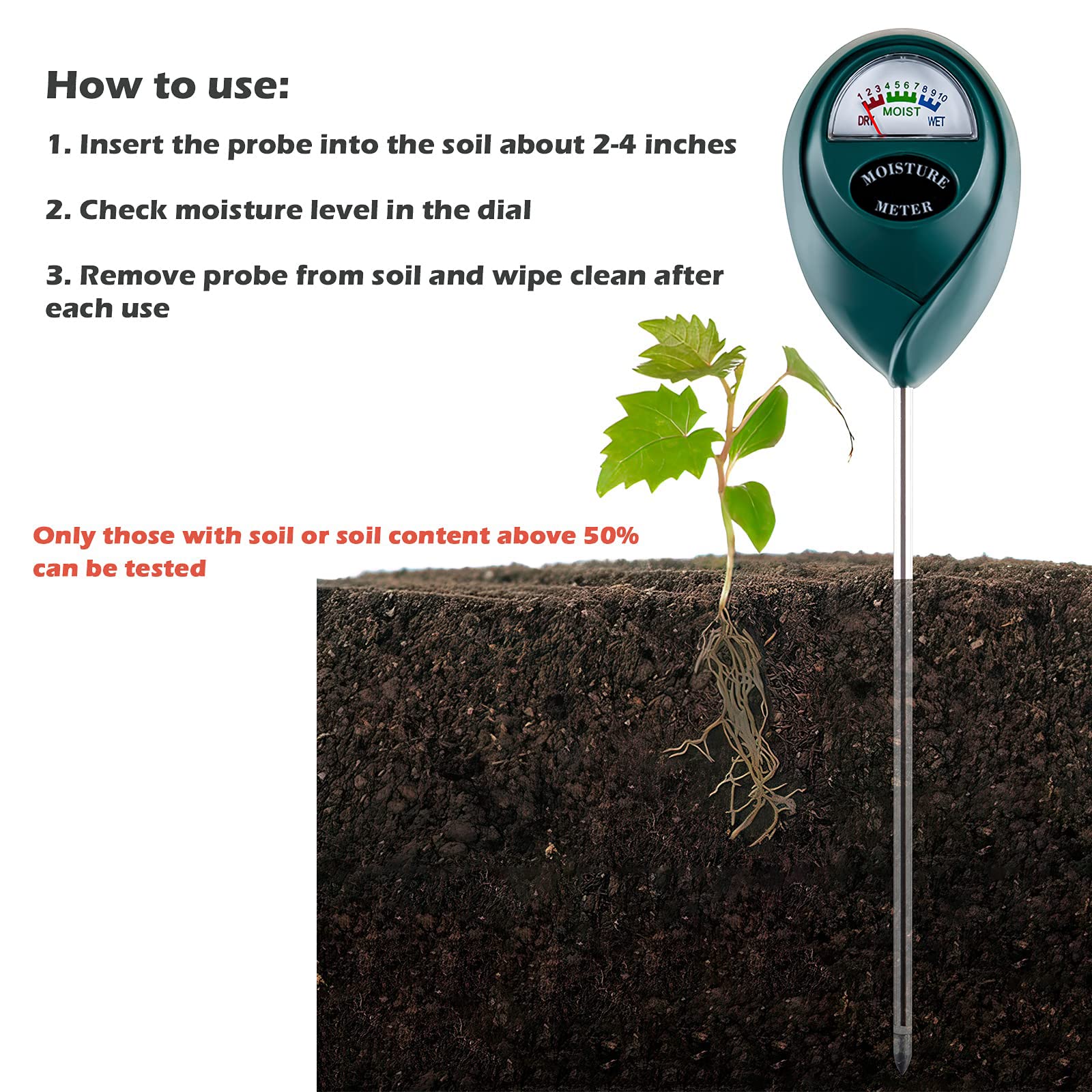 Tennedriv Green deep-root probe monitors soil moisture near roots.