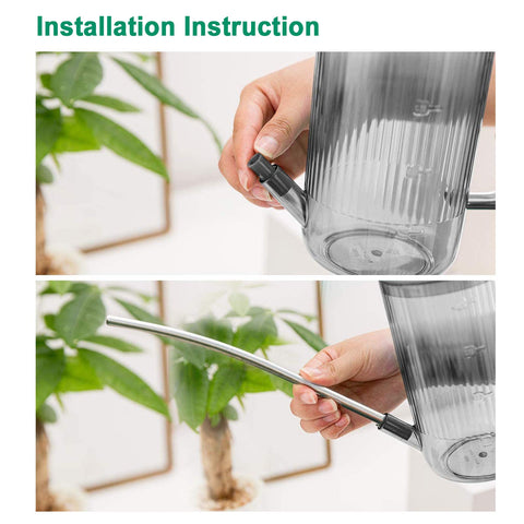 Tennedriv Green desk plant watering can grey for easy daily care