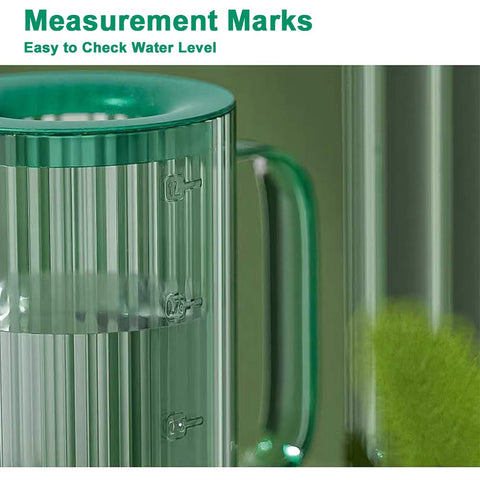 Tennedriv Green see-through design helps monitor water level at a glance.