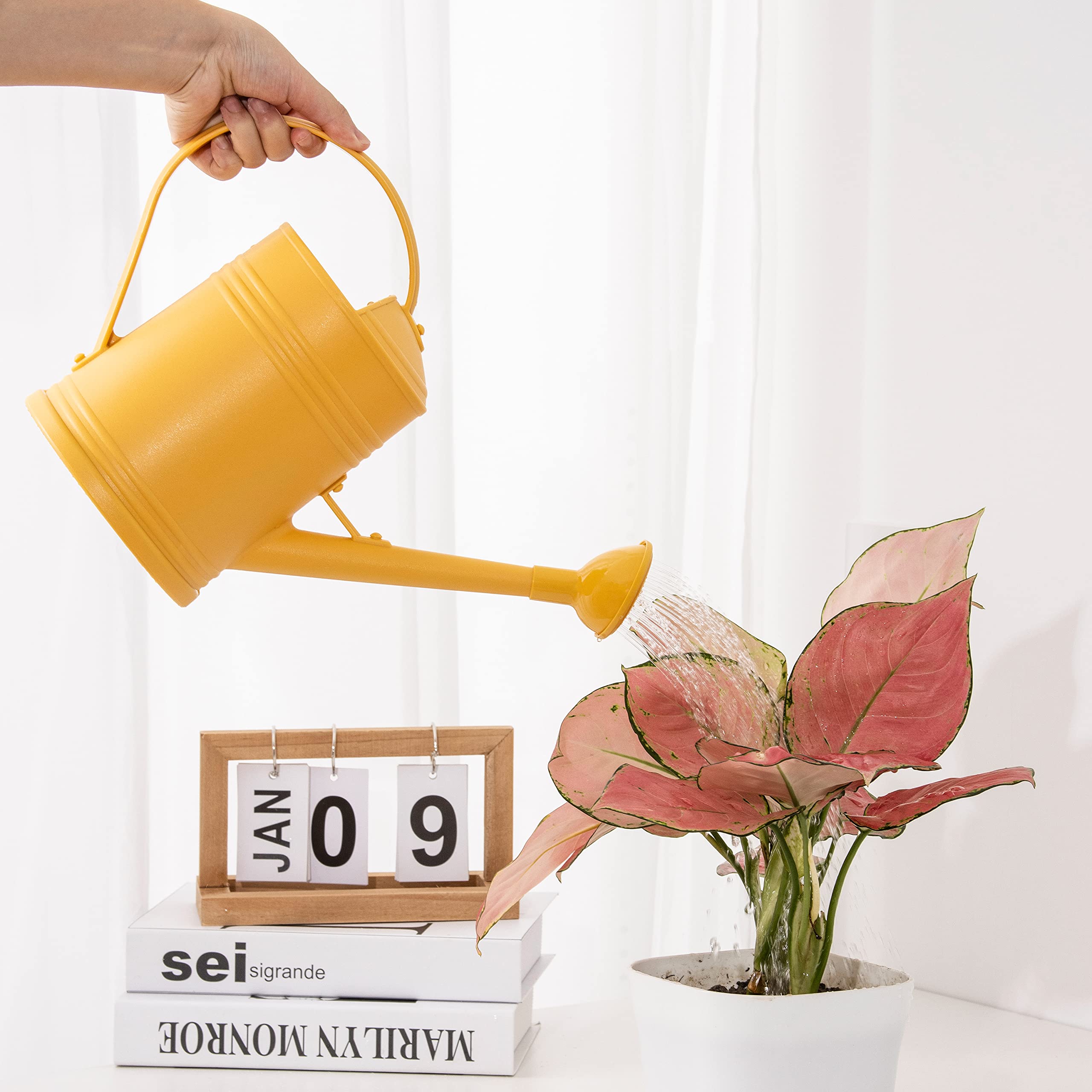 Tennedriv Green 68oz watering can front lip design prevents spills