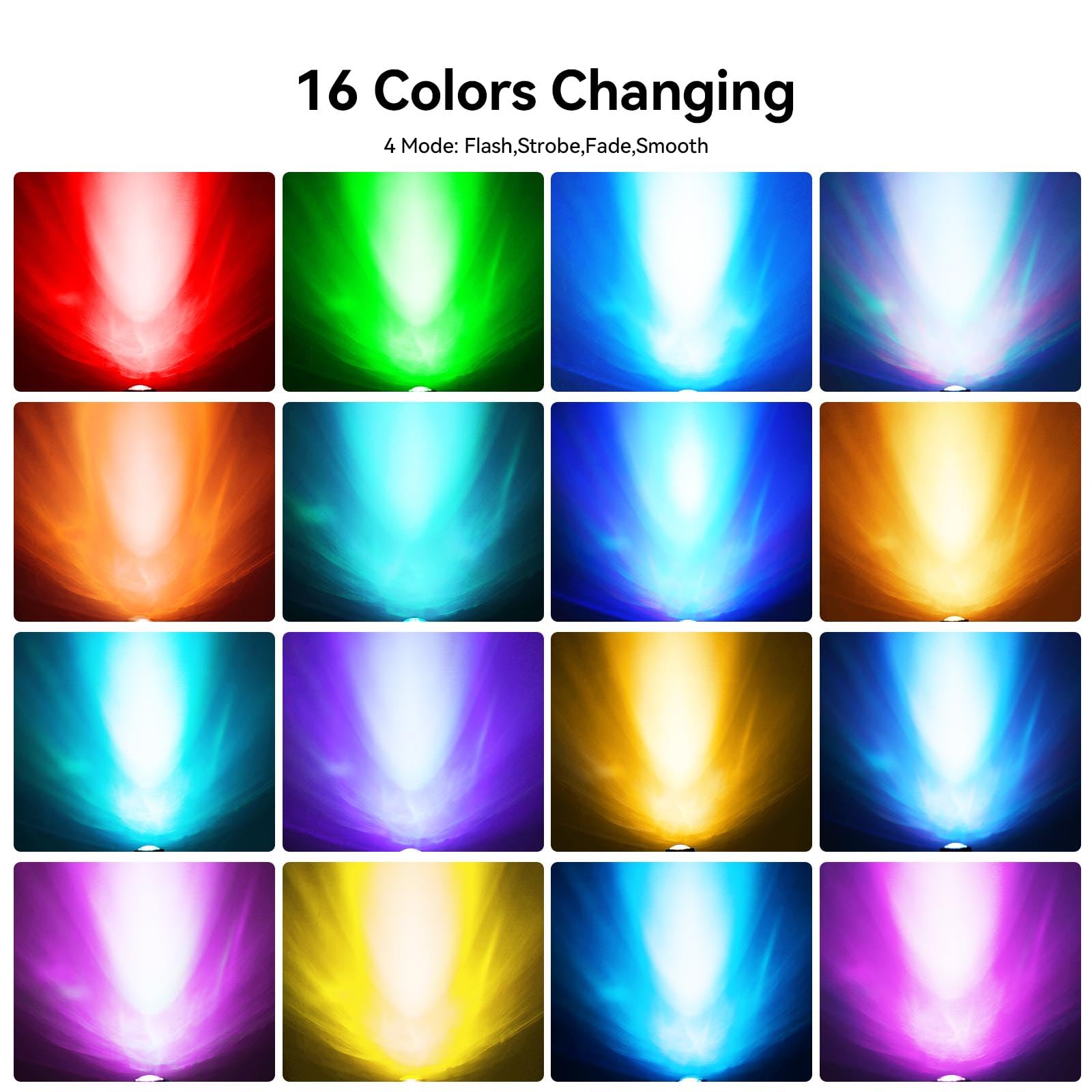 TENSUL underwater lights IP68 for durable underwater color effects.
