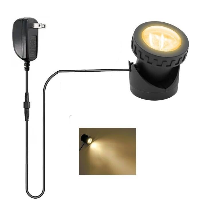 TENSUL warm white pond light 2500K underwater glow for ponds and waterfalls.