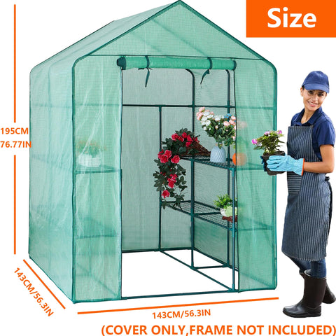 TENTOPMIC waterproof greenhouse cover protecting plants from rain and moisture.