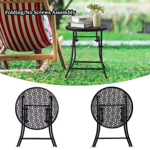 TeoKJ anti-rust coated patio table designed for UV protection