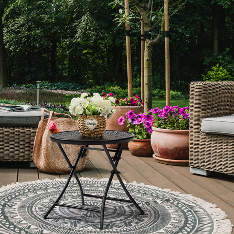 TeoKJ compact porch-yard balcony table for cozy meals
