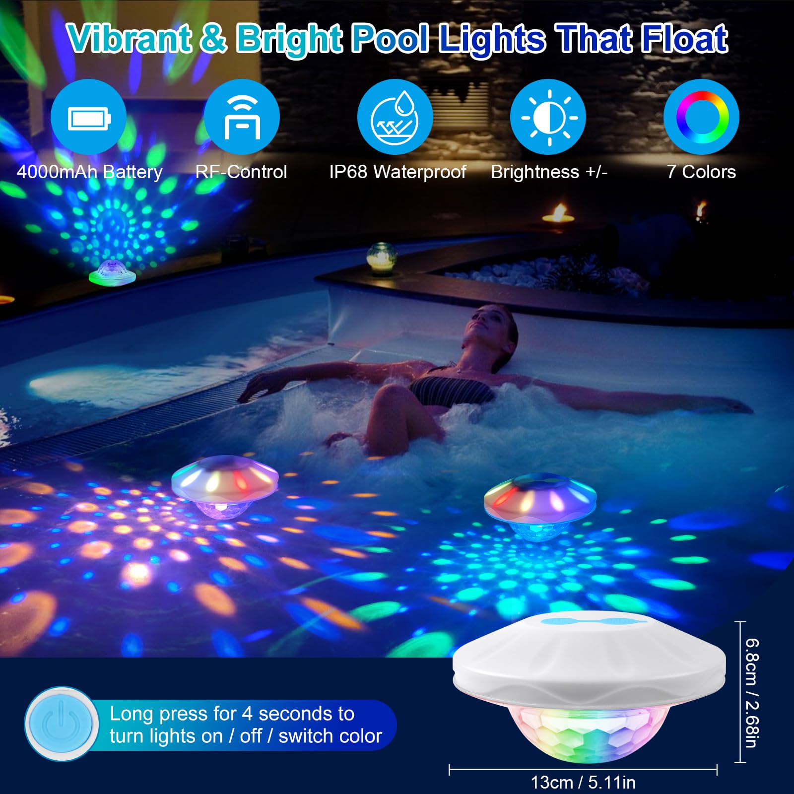 TEPENAR IP68 waterproof lights withstand weather and splashes outdoors.