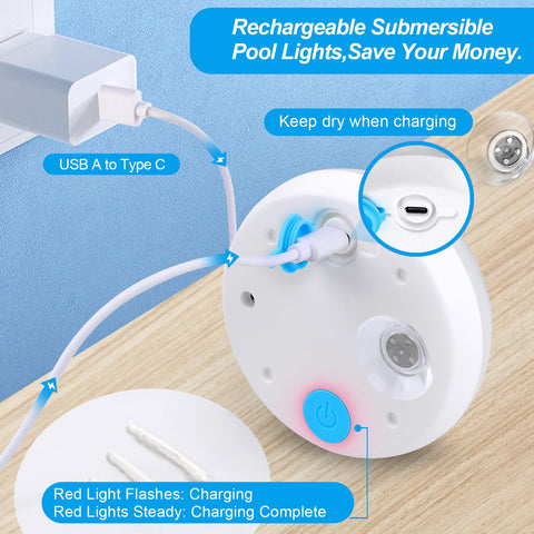 TEPENAR remote controlled floating light adding dramatic color to baths