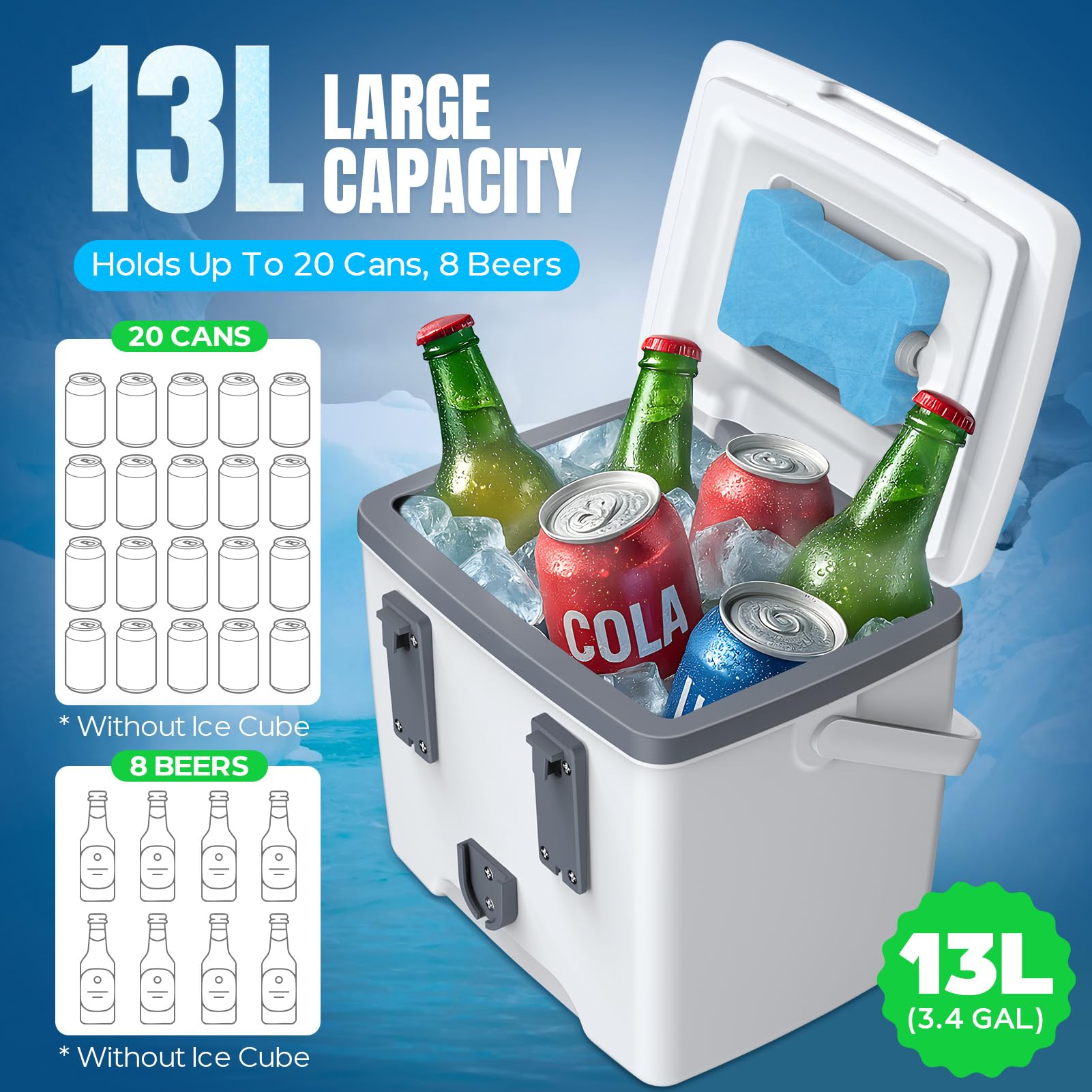 Tepsmigo pool cooler uses UV-resistant material for outdoor durability.
