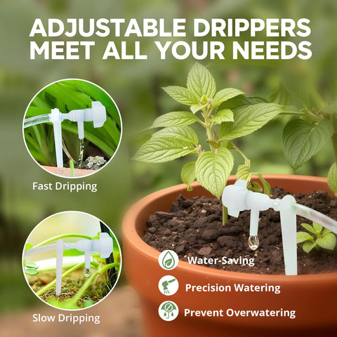 Tepsmigo anti-siphon valve helps prevent leaks during vacation watering.