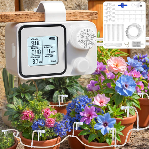 Tepsmigo automatic waterer front view for reliable indoor plant care.