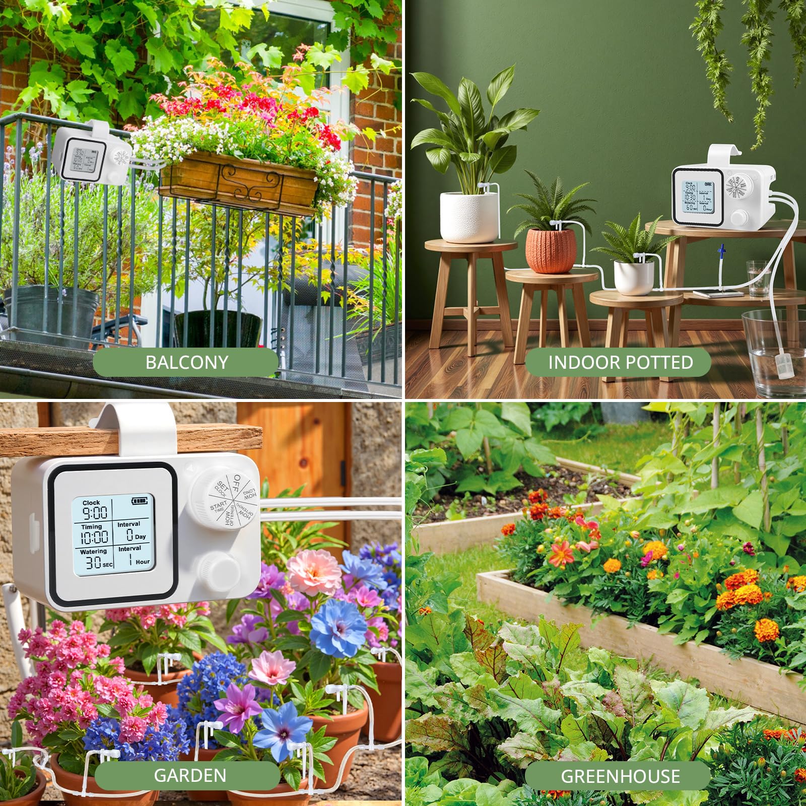 Tepsmigo indoor gardening setup demonstrates hands-free root watering.