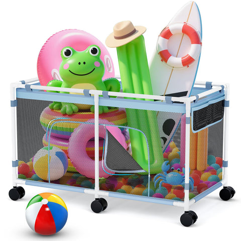 Tepsmigo pool float storage fully assembled for poolside organization