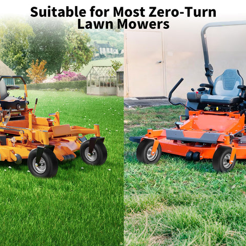 TEPU smooth tread front tire reducing turf damage while maintaining control