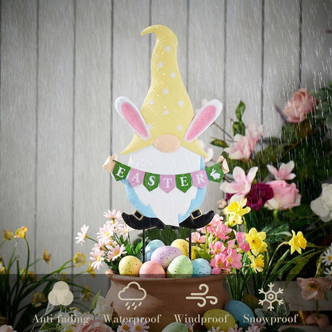 TERESA'S COLLECTIONS Easter stake 23in adds compact garden bed charm.