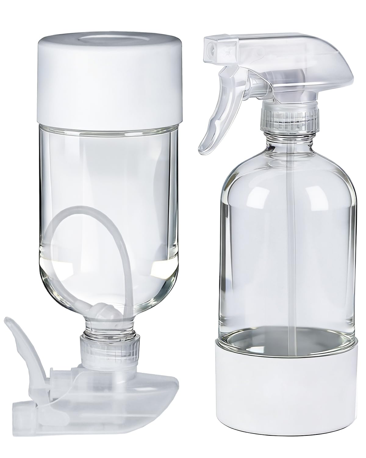 TERESRY 2-pack 360° glass spray bottles for versatile spraying in any angle