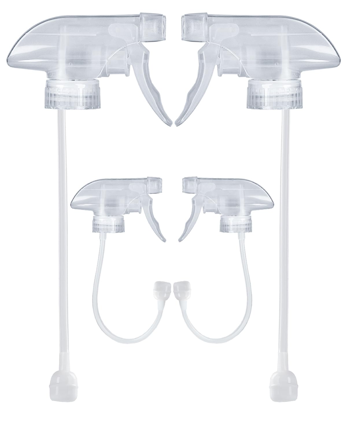 TERESRY 4-pack spray nozzle enables upside-down spraying for easy bottle use.
