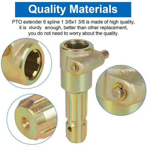 TERGTIRY PTO extender installation step visual for quick, secure mounting.
