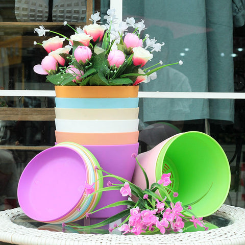 Tergy cactus pot close-up in durable plastic suitable for outdoor use.