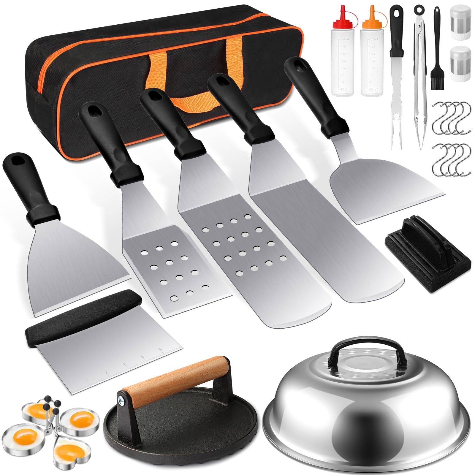 Terlulu griddle kit burger press for perfect patties on outdoor grills