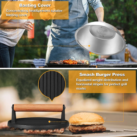 Terlulu griddle kit long spatula for easy flipping