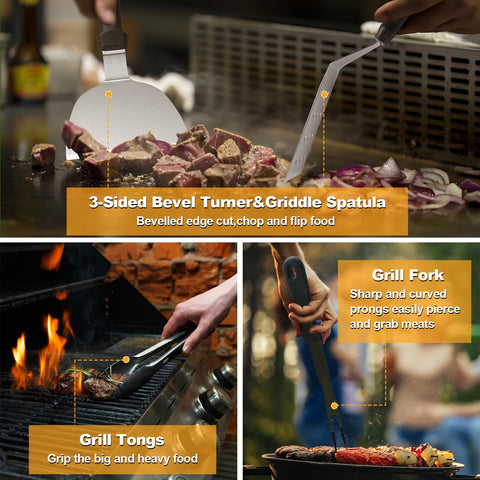 Terlulu griddle kit tongs help grip and serve