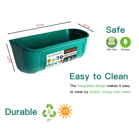 Durable BPA-free PP plastic suitable for indoor or outdoor use.