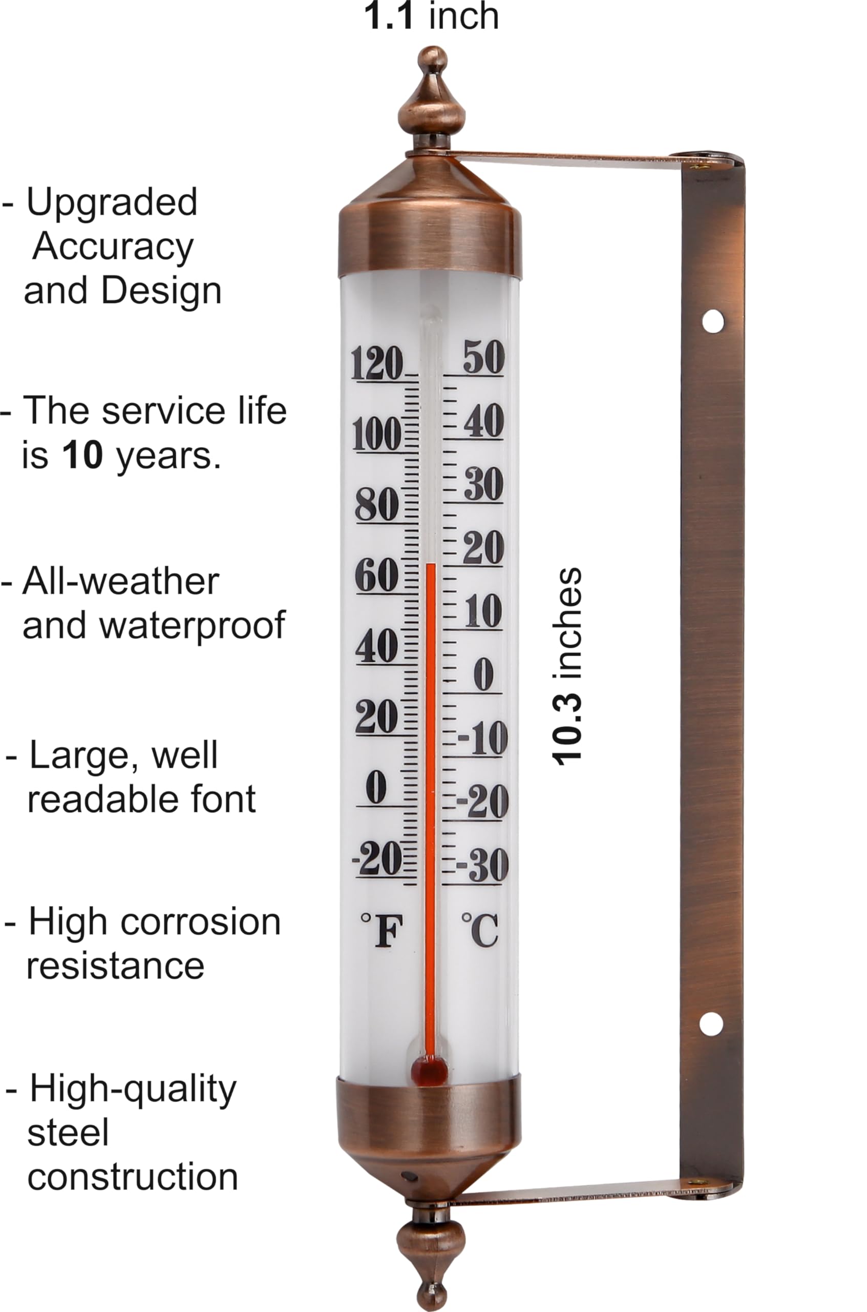 TermoFly metal body surface highlights durable construction suitable for long-term use.