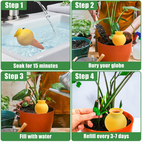 Terracotta Watering Spikes shown as a gift-ready gardening accessory