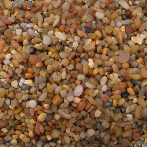 TerraGreen Creations pea gravel and decorative pebbles add drainage and style.