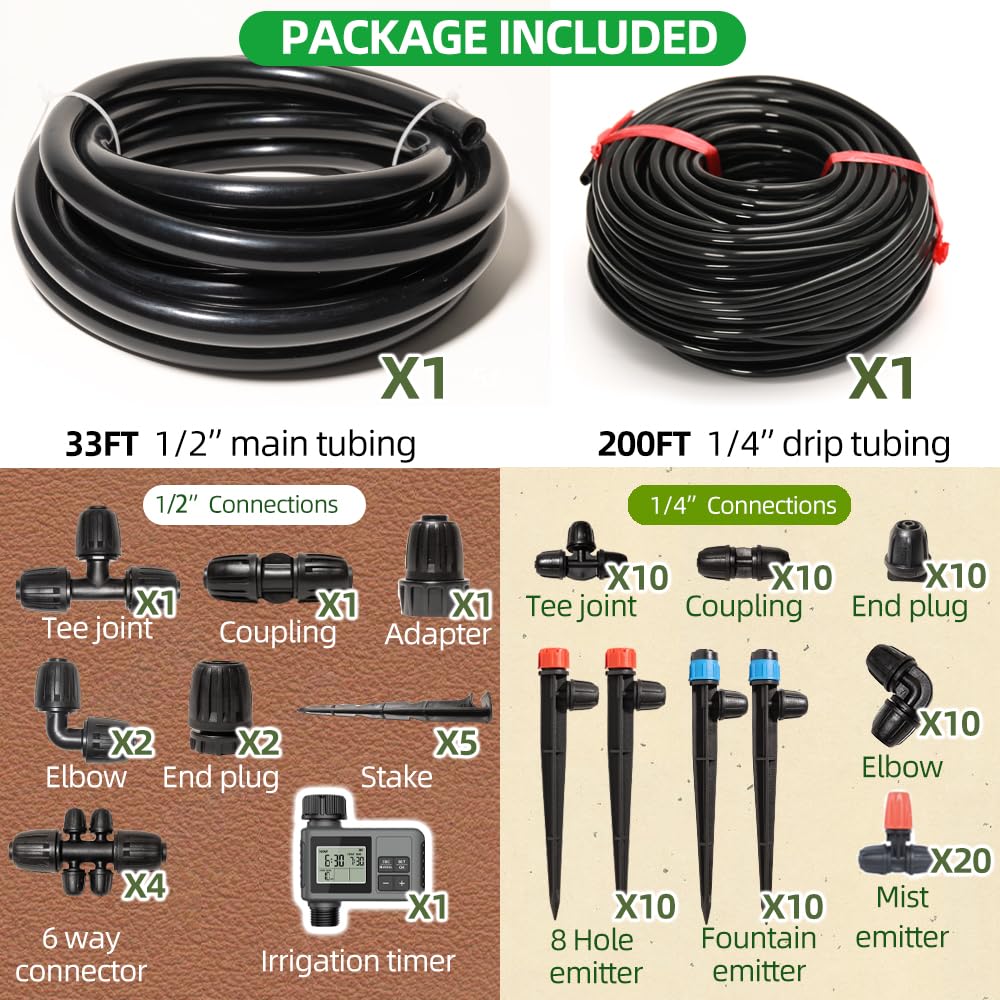 Terrawen main-line tubing 1/2-inch highlights durable outdoor installation