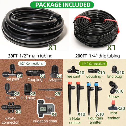 Terrawen main-line tubing 1/2-inch highlights durable outdoor installation
