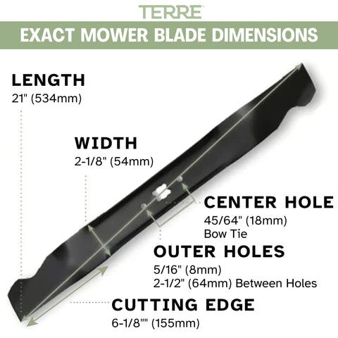 T TERRE forged steel blade with anti-rust coating for durability.