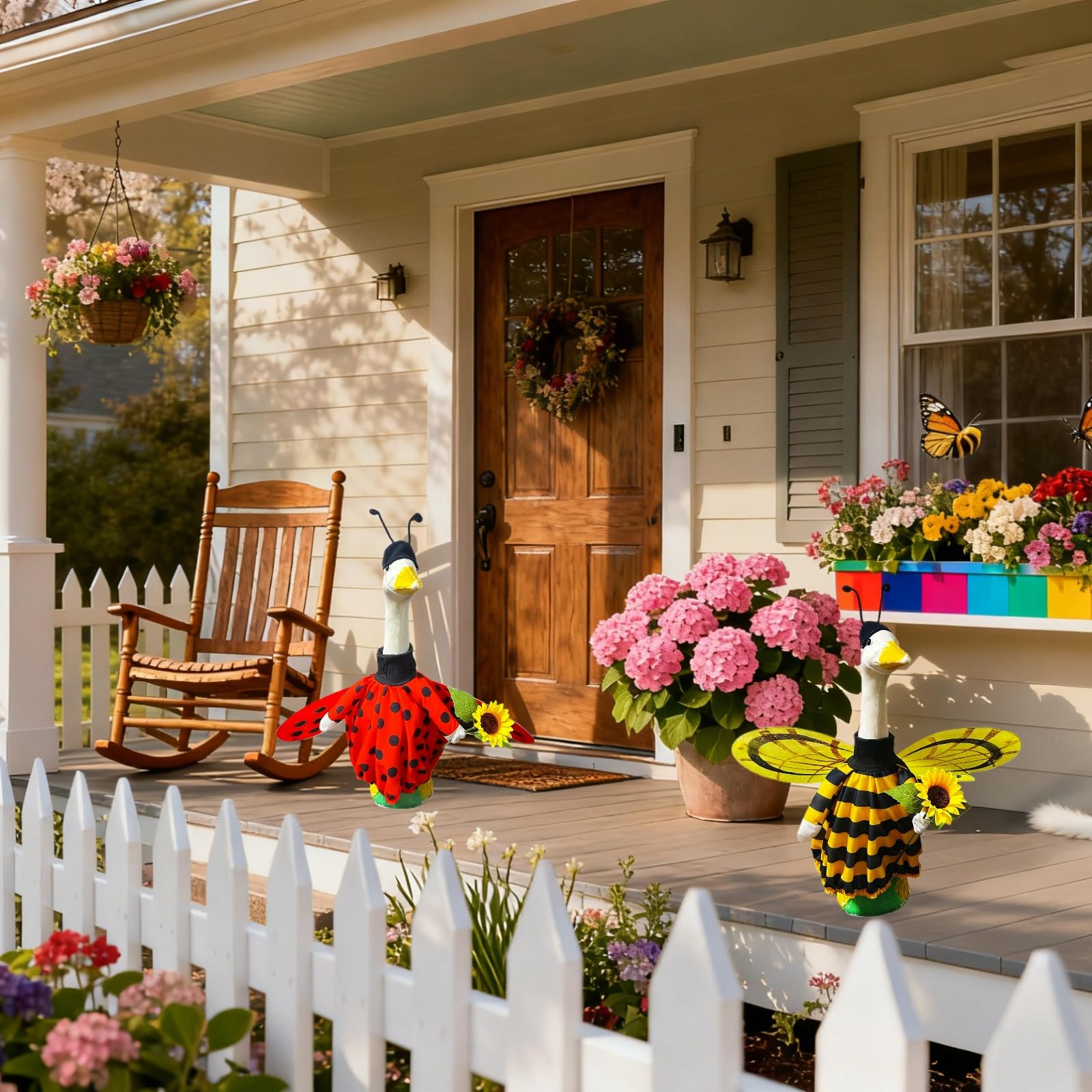 Terreva close-up shows bright bee and ladybug patterns for yard appeal.