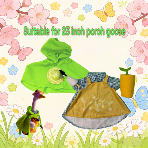 Terreva Gardener Porch Goose Light Green Cape adds whimsy and outdoor appeal.