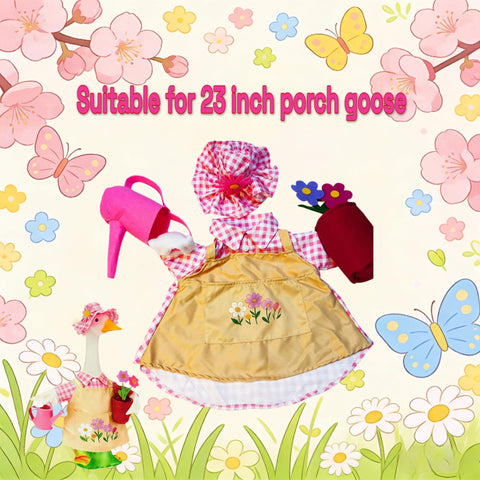 Terreva Gardener Porch Goose Outfit flower pot prop complements plant mom theme