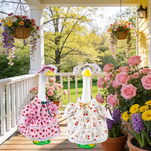 Terreva strawberry-model props pair with outfit for playful outdoor setups.