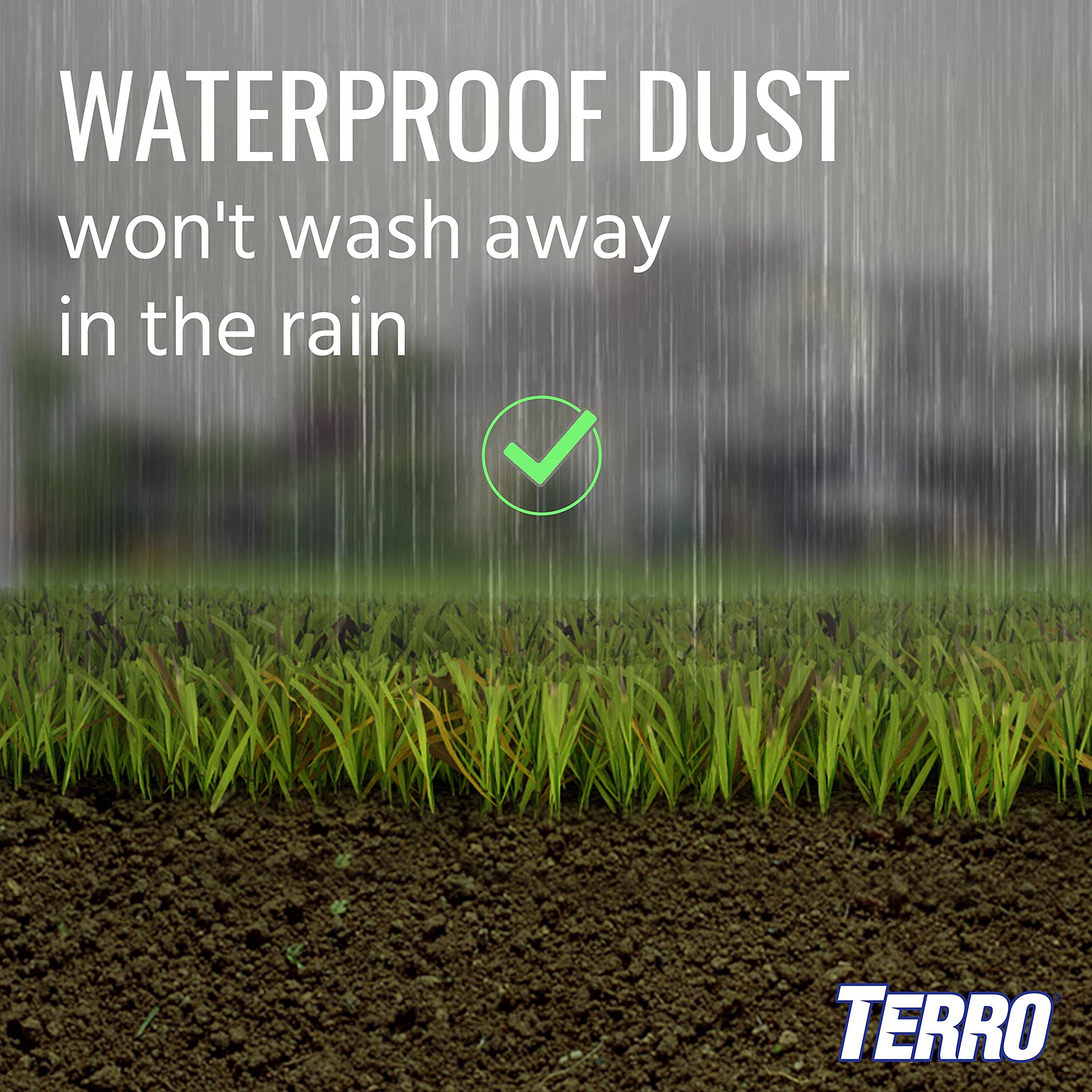 Terro Ant Dust in a hallway corner demonstrating indoor use