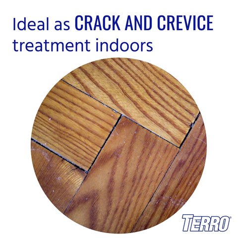 Terro Ant Dust showcasing waterproof formula ready to withstand rain exposure