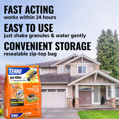 TERRO Ant Killer Plus ant hill spot treatment targets nests effectively