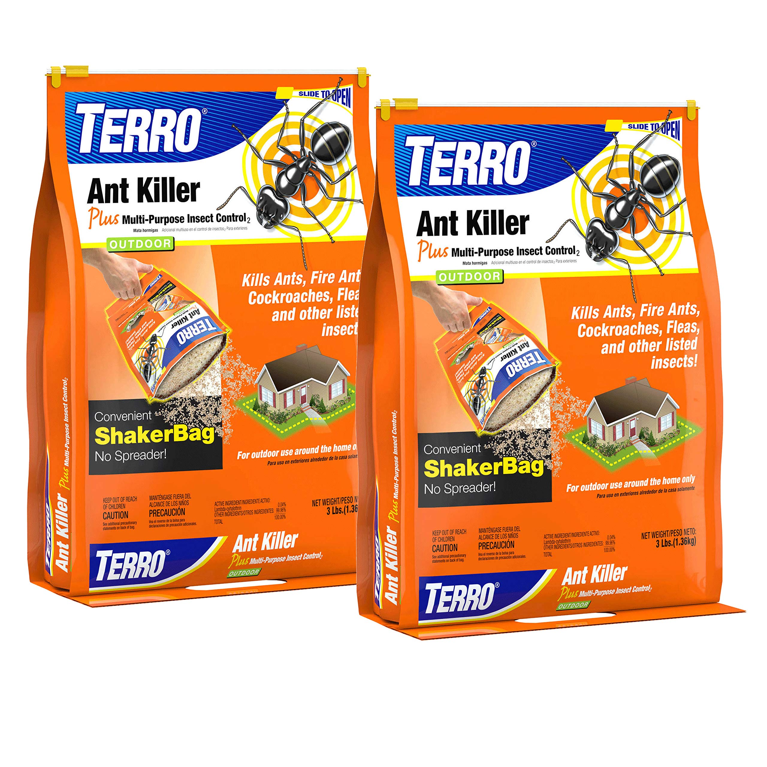 TERRO Ant Killer Plus perimeter treatment near foundation protects home from ants