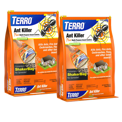 TERRO Ant Killer Plus perimeter treatment near foundation protects home from ants