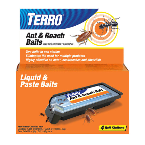 Terro ant-roach bait station top view for discreet placement.