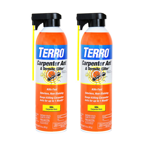 TERRO broad spray for indoor and outdoor use delivers fast control of wood-infesting pests.