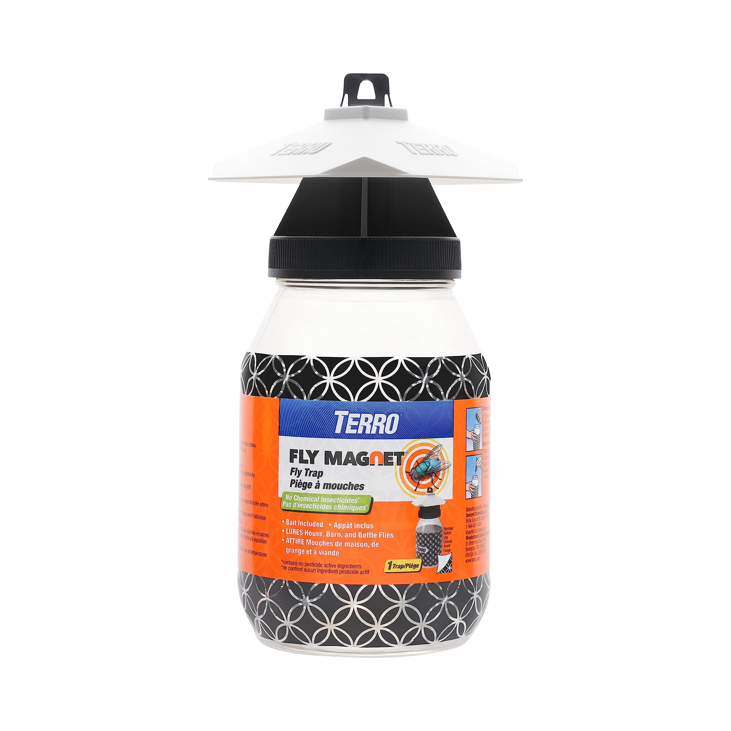 TERRO Fly Magnet Trap bait activation attracts flies outdoors