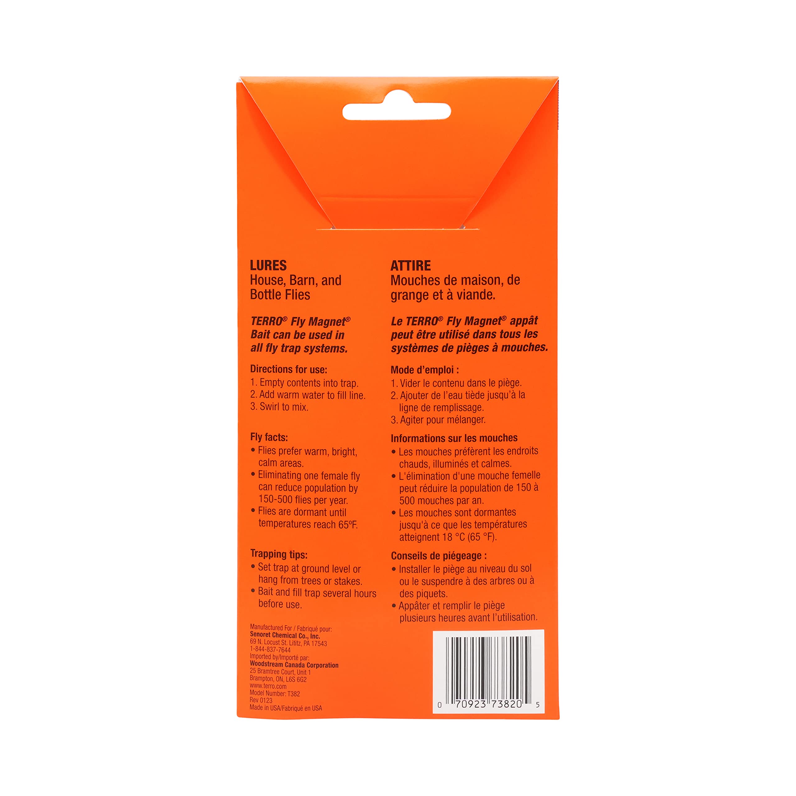 Fly Magnet trap mixing instructions with Terro bait and water.